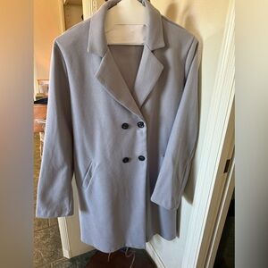 Knee length lightweight coat.   Size large.  Just dry cleaned.